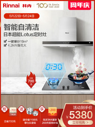 Rinnai/林内NM01T+2E01LT欧式顶吸式抽油烟机燃气灶烟灶套装家用