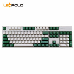 利奥博德 Leopold 游戏机械键盘 樱桃轴 FC900R 白绿配色OE版 红轴