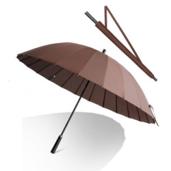 llntore朗特乐24骨长柄大码雨伞咖啡色
