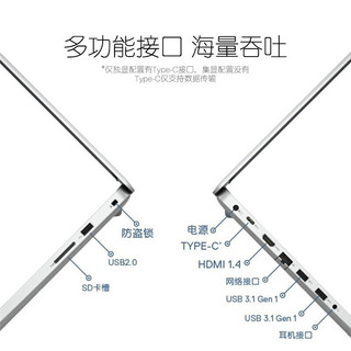 DELL 戴尔 灵越系列 灵越14 5000-5493 笔记本电脑 (银色、酷睿i5-1035G1、8GB、128GB SSD 1TB HDD、MX230)