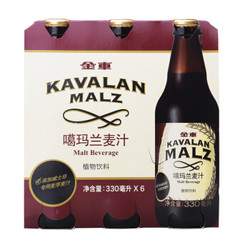 伯朗（MR.BROWN）金车KAVALAN MALZ 噶玛兰麦汁 330ml*6 台湾进口 *3件