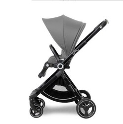 elittile 婴儿推车可坐可躺轻便折叠高景观婴儿车宝宝儿童双向手推车 布鲁灰