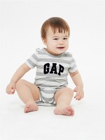 Gap 盖璞 000550744 婴儿 棉质舒适徽标LOGO短袖连体衣