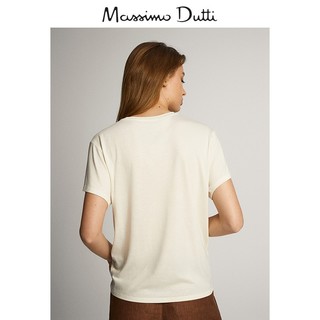 Massimo Dutti女装 商场同款 图案设计莱赛尔/棉质百搭女士T 恤上衣 06897907318