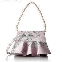 Snidel 百褶边珍珠链条包 混合色