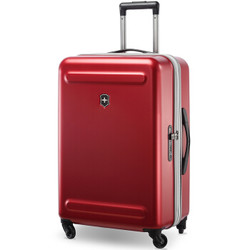 维氏VICTORINOX瑞士军刀 天际系列拉杆箱26.4英寸商务旅行行李箱 可扩展万向轮密码锁托运硬箱 601383磨砂红