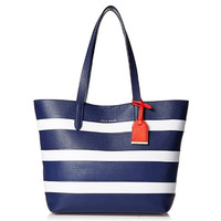 COLE HAAN 歌涵 Palermo Small Travel Tote系列 B00XWMFF12 女士单肩包 （蓝/白色  )