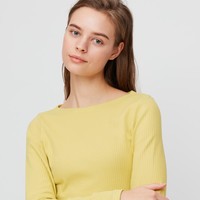 UNIQLO 优衣库 424843 女款罗纹船领长袖T恤