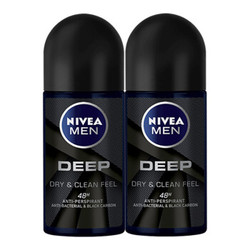 NIVEA 妮维雅 男士DEEP劲爽走珠  50ml*2支 *3件