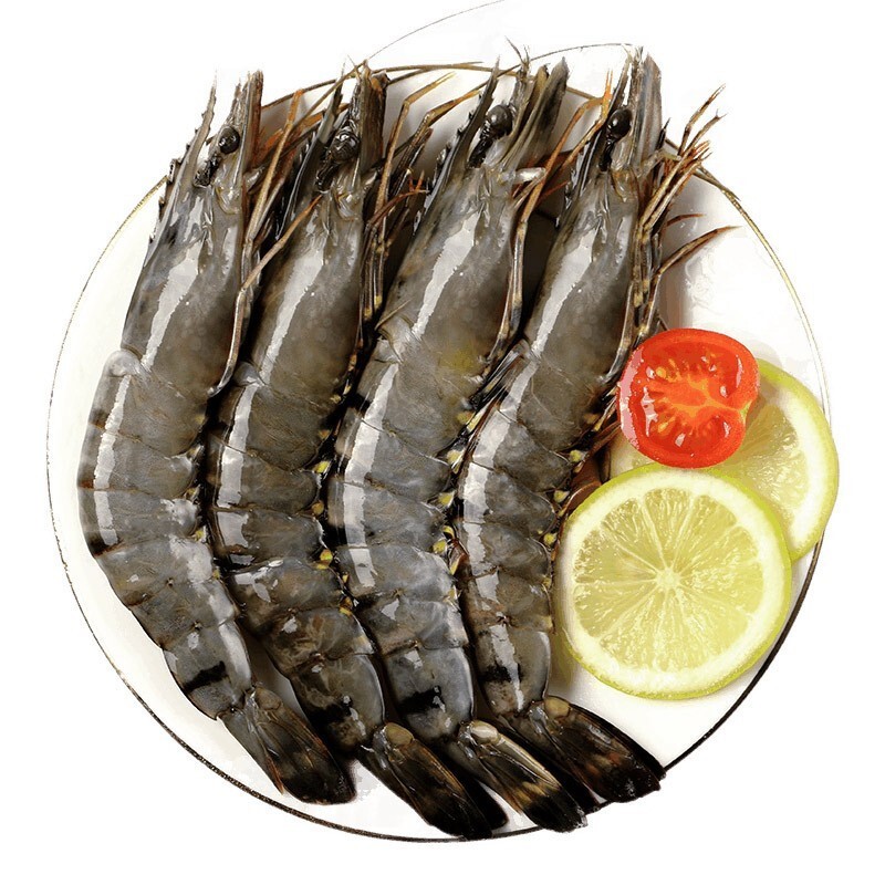 鱻谣 越南活冻黑虎虾 约650g 18-20只