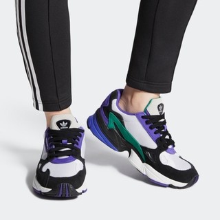 adidas Originals FALCON W 女士休闲运动鞋 FU6825 白色/能量墨水蓝 37