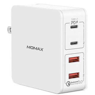 MOMAX摩米士PD充电器66W旅行直充插头四口双USB快充电头QC3.0快充