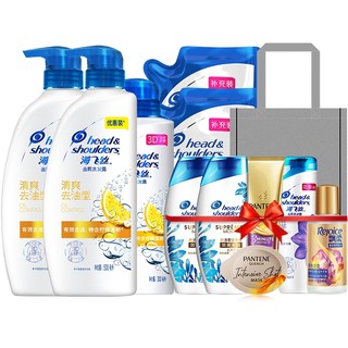 补贴购、绝对值：Head & Shoulders 海飞丝 洗发水套装 （去油500ml*2+300ml+补充装200ml*2+赠 美发4件套+旅行装80ml*2） *2套