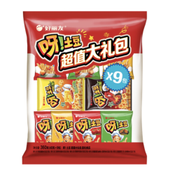 好丽友 薯片大礼包 9连包+速达牛肉面 2碗