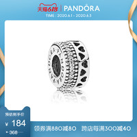 Pandora潘多拉的心925银小串饰797415CZ创意个性DIY串珠饰品女