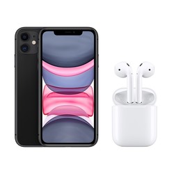 Apple 苹果 iPhone 11 智能手机 64GB + AirPods（二代）无线蓝牙耳机 有线充电盒版