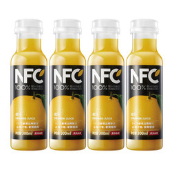 农夫山泉 NFC果汁（冷藏型）100%鲜榨橙汁 300ml*4瓶 *11件