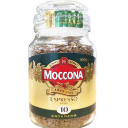 摩可纳Moccona 意式浓缩冻干速溶咖啡 无蔗糖黑咖啡 100g *4件