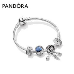 Pandora潘多拉手链套装佳期如梦B801369送女友礼物捕梦网蓝优雅