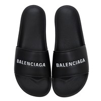 考拉海购黑卡会员：BALENCIAGA 巴黎世家 男士真皮拖鞋