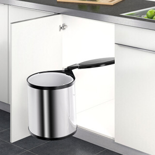 悍高（HIGOLD） 厨房橱柜便捷14L不锈钢垃圾桶 厨房配件 400柜 不锈钢垃圾桶