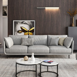 科技布沙发小户型北欧ins风简约现代公寓客厅布艺三人位四人乳胶