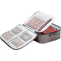 纳艺优 证件收纳包盒 3层带锁带卡位（颜色随机）