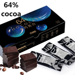态好吃 64%纯可可脂纯黑巧克力片 120g