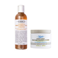 【预付5元翻25倍到手价406.94元】Kiehl's 科颜氏 亚马逊白泥净肤面膜 125ml + 金盏花植物爽肤水 250ml