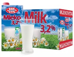 Mlekovita 妙可 全脂牛奶纯牛奶 1L*12盒 整箱装 *2件