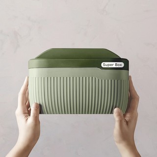 iChoice 创意卫生间纸巾盒 撞色单层 大号北欧绿