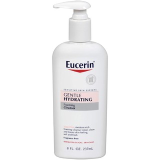 Eucerin 优色林 BEIERSDORF536300 温和保湿泡沫洁面乳-无香料，温和洁面-8液体盎司（237ml）按压瓶，3件装