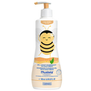 妙思乐 Mustela 滋润洗发沐浴露500ml 2019蜂蜜限定版 儿童婴儿宝宝洗发水 洗发露 沐浴液 蕴含冷霜精华