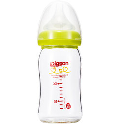 贝亲 Pigeon  宽口径玻璃奶瓶 160ml 绿色