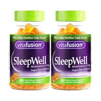 vitafusion 美国VitafusionSleepWell褪黑素60粒*2瓶睡眠软糖O蔗糖