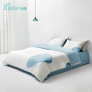 Letsleep/绘睡新品80支贡缎防螨新疆长绒棉四件套A类标准