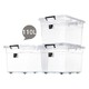 禧仕多 110L透明收纳箱环保塑料储物箱家用整理箱3个装