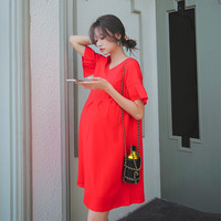 孕邦 孕妇中长款连衣裙