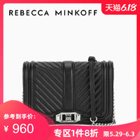 Rebecca Minkoff牛皮CHEVRON QUILTED LOVE新品单肩斜挎女包小号