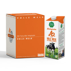 荷兰进口有机A2纯牛奶欧盟有机认证孕妇儿童牛奶1L*4盒装 *2件