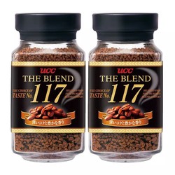 UCC悠诗诗117速溶黑咖啡日本进口90g速溶咖啡粉纯咖啡苦味*2瓶 *4件