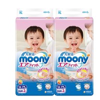 moony 尤妮佳 婴儿纸尿裤 XL 46片 2包 *2件