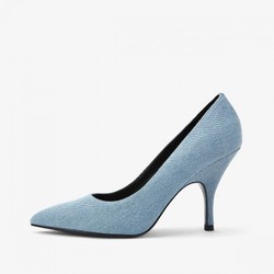 CHARLES＆KEITH CK1-60580136-LIGHT BLUE 女士尖头高跟鞋 *2件