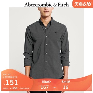 Abercrombie＆Fitch男装 春夏潮流长袖纽扣式衬衫 302545-1 AF