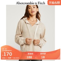 Abercrombie＆Fitch女装卫衣 宽松Logo款帽衫 301663-1 AF