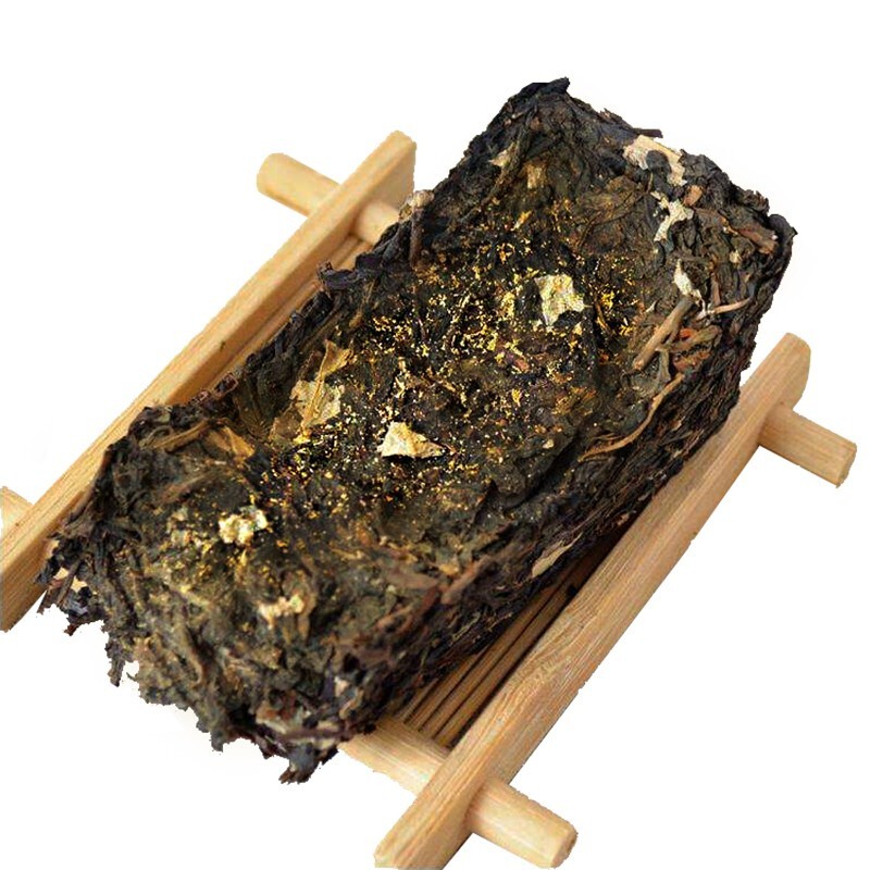 京东plus会员: 岽峰山 安化黑茶 荷香金花手筑茯砖茶叶 1kg