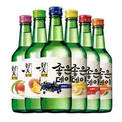 好天好饮（GOODDAY）韩国烧酒原瓶进口 6种混合水果口味配制酒组合1 口味随机 360ml*6瓶整箱装 *2件