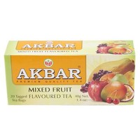 斯里兰卡进口 阿客巴（AKBAR） 混合水果味红茶（调味茶）40g（20*2g）/盒 斯里兰卡进口 *9件
