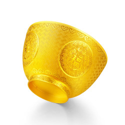 浦发银行旗舰店黄金投资摆件花丝金碗足金碗纪念收藏婚庆结婚