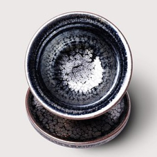 商品道诣堂 李友明作品 油滴三才盖碗建盏